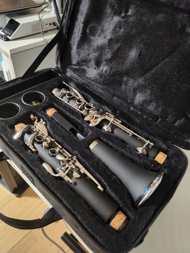 Flat clarinet with case - clarinet,