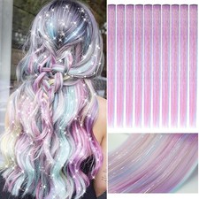 10Pcs Colorful Clip in Hair