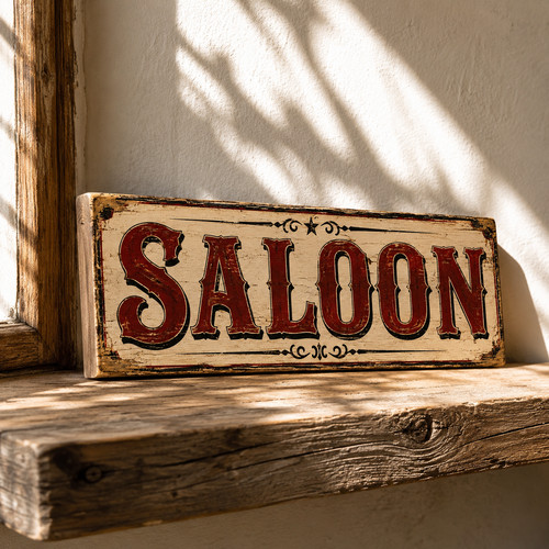 Saloon sign vintage western - vintage,