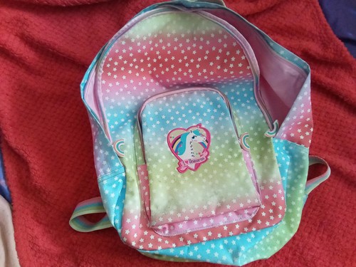 Girls unicorn backpack rainbow - girls,