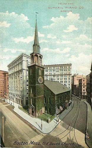 Postcard old south church - postcard,