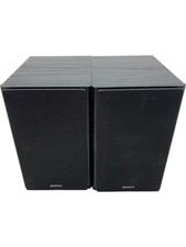 SONY SS-CMX500 Bookshelf Speakers Black Wood Design 6 Ohms *See Description*
