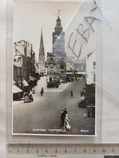 Dumfries REAL PHOTOGRAPHIC POSTCARD RP shop borders Photochrome vintage car 1920