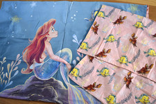 DISNEY LITTLE MERMAID SINGLE DUVET COVER SET - Ariel Sebastian Flounder cotton