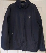 Gant The Mist Jacket Hooded Navy Blue Uk Size Large 
