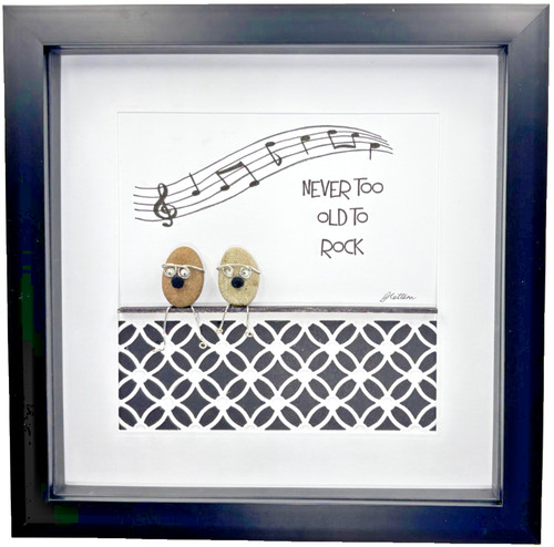 Pebble art picture never too - pebble,