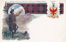 5035. Clan MacNab.   Tartan & Coat of Arms. W & A K Johnston. Unposted