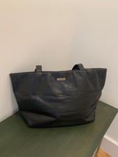 Vintage 90s DKNY genuine leather shoulder bag / handbag black - good condition 