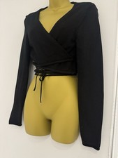 ZARA Black Wrap Cardigan Size