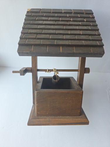 Vintage wooden wishing well - wishing,