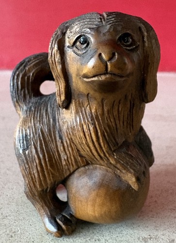 Antique boxwood signed - boxwood,