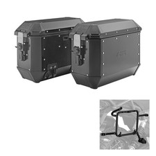Set Suitcases Side GIVI Alaska Black for BMW 1200 R GS Adventure 2014-2018