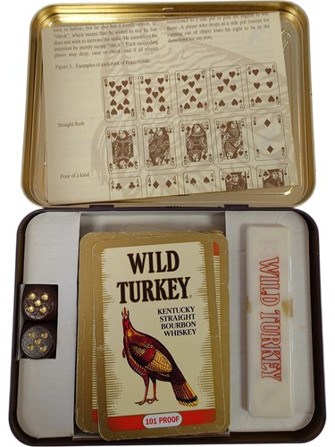Wild turkey playing cards - turkey, set