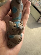 Cat Figurine 11cm Long Brown