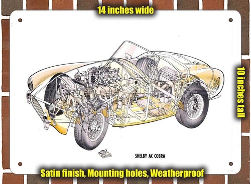 Metal sign 1962 shelby ac - sign,