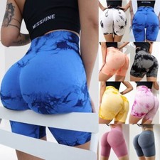 Womens High Waisted Yoga Pants Anti-Cellulite Leggings Sports Gym Cycling Shorts
