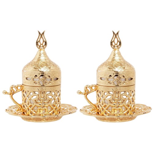Ottoman turkish gold metal tea - gold,