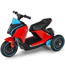 6V Electric Toddler Ride-On Motorcycle 3-Wheel Kids Ride-On Scooter w/ Lights