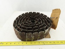 Morse S881TK 3-1/4" Side Flexing Radius Steel Flat Slat Top Conveyor Chain 10'