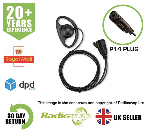 Shape earpiece with mic - d-shape,