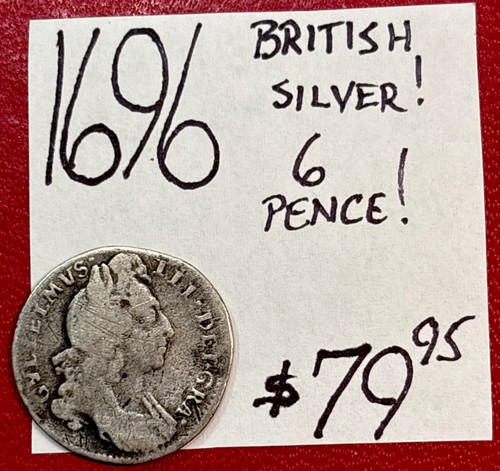 1696 british silver - 1696, 6