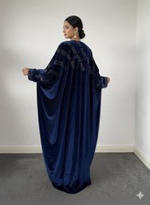 Luxury Velvet Abaya Kaftan Modest Muslim Women Long Dress Size Color Eid Wedding