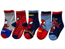 new 5prs boys Spiderman ankle