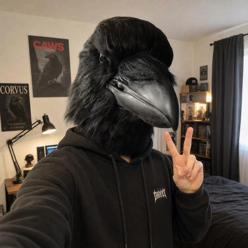 Realistic black crow - realistic,
