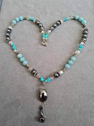 Haematite and turquoise - haematite,