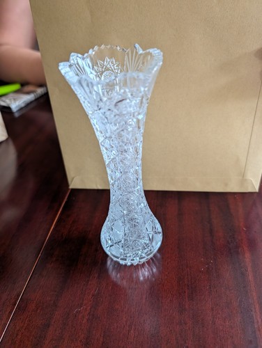 Vintage cut crystal - vase, .