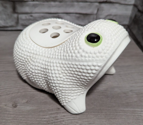 Vtg hobnail frog planter - hobnail,