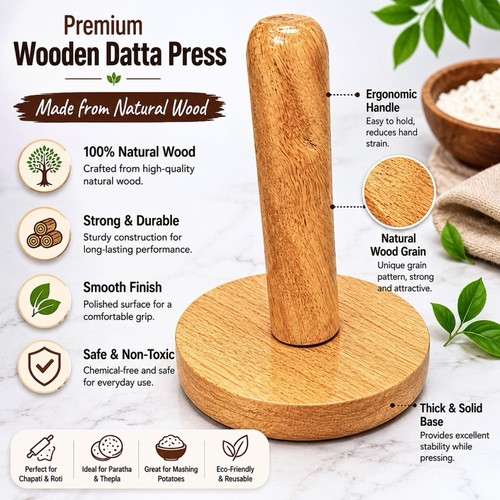 Wooden datta press - press, chapati