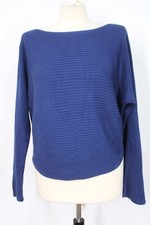 Vince XS Blue Cotton Rib-Knit