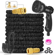 50 Feet Expandable Strongest Magic Hose Pipe with Brass Fittings 8 patter Nozzle