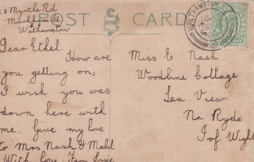 Genealogy postcard nash - postcard,