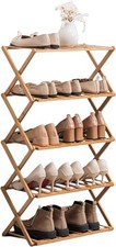Multi Tier Shoe Rack AUCTION 5 Tier Shoe Racks Storage No Installation Folding