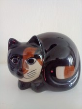 Quail Cat - Emily. Beautiful ceramic cat 3.5"x4.25"/8cmx11cm Excellent condition