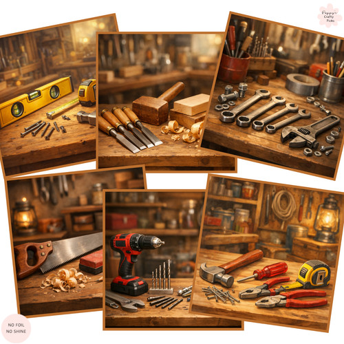 Diy tools card toppers - tools,