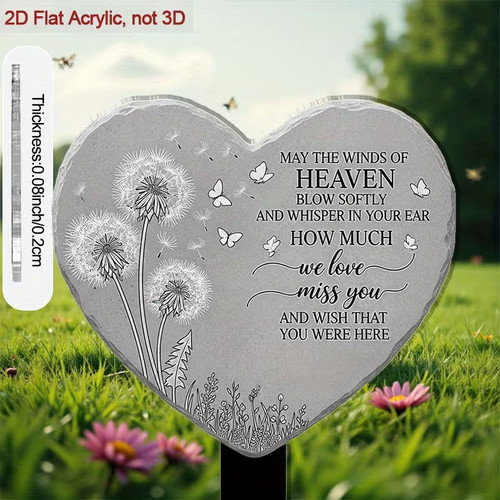 Acrylic flat memorial grave - flat,