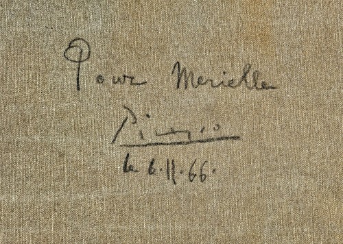 Pablo picasso hand signed oil - pablo,