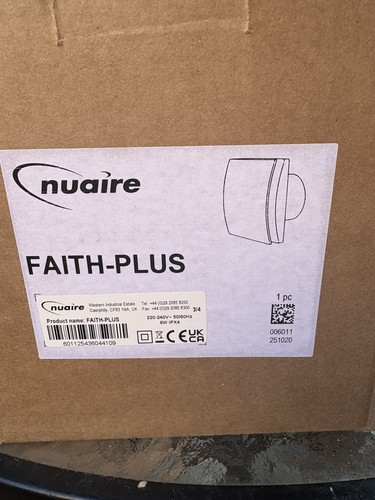 Nuaire extract fan faith - extract,