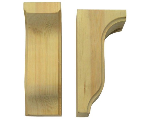 Wooden corbels timber shelf - wooden,