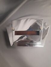 ART DECO STUNNING ORIGINAL CHROME TOILET PAPER HOLDER 
