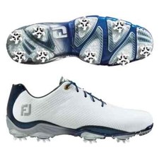 NEW FootJoy [11] Narrow Men’s DNA FJ Spikes Golf Shoes-White/Dark Navy 53482