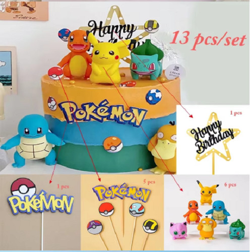 Pcs set pokemon - 13, cake