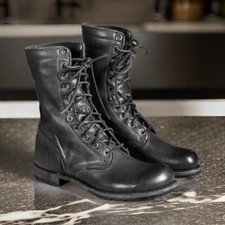 Men Black Combat Boots