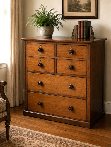 Antique mahogany chest - antique,