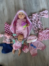 Two Baby Dolls 12/9 Inches Crying, Giggling Plus Accs.