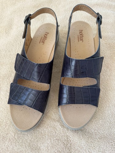 Hotter sandals navy leather