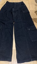 New Without Tags Ed Hardy Black Cargo Jeans Urban Outfitters SzXS RRP£80